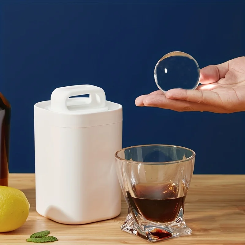 Ice Mold Sphere - แม่พิมพ์ทำน้ำแข็ง, แม่พิมพ์น้ำแข็งทรงกลมขนาดใหญ่แบบใส, แม่พิมพ์น้ำแข็งทรงกลมสำหรับวิสกี้, ถาดน้ำแข็งเกรดอาหารสำหรับใช้ในครัวเรือน