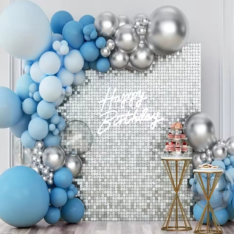 Home Bargains - ม่านฝนสีเงิน/ทอง/ดำ 3 สี 1/2/6/10 ชิ้น สำหรับตกแต่งงานแต่งงาน