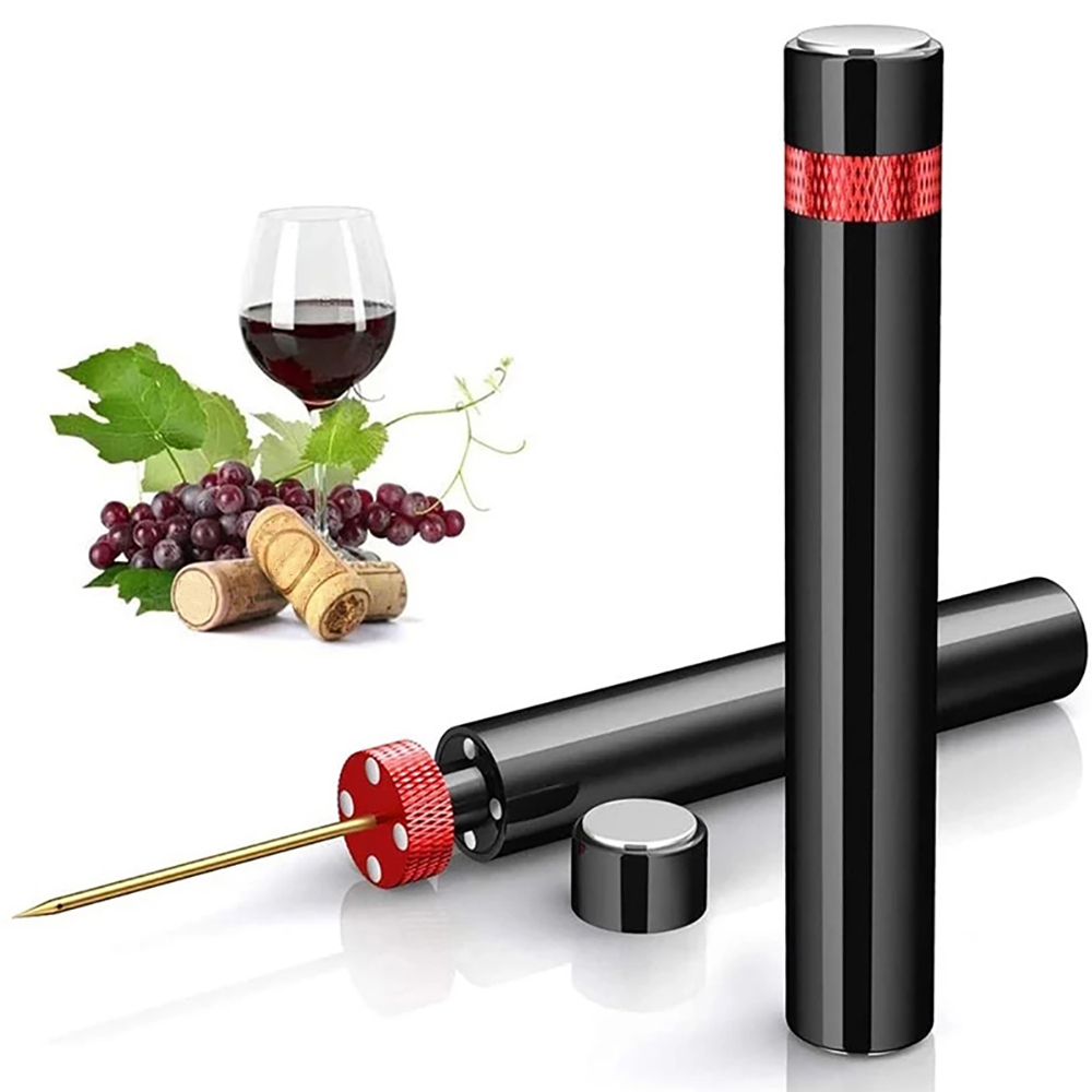 Wine Preservation Pump - ปั๊มลมแบบพกพาที่เปิดขวดไวน์ปลอดภัยสแตนเลส PIN Cork Remover ความดันอากาศ Corkscrew