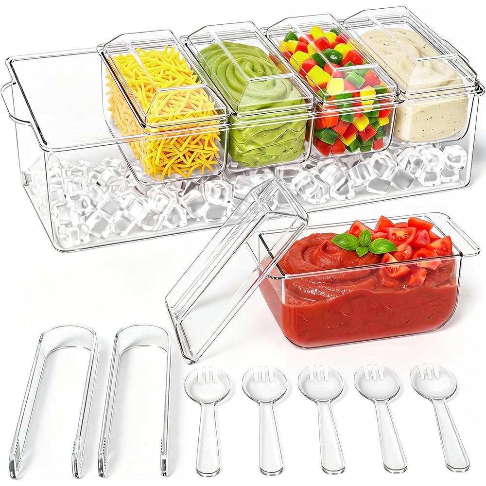 ถาดใส่เครื่องปรุงรส, ถาดแช่เย็ - Garnish Tray Set บทวิจารณ์และราคา