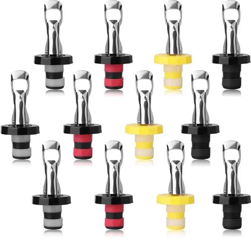 1/12PCS ขวดสูญญากาศซิลิโคนขวดไ - Wine Preservation Pump บทวิจารณ์และราคา