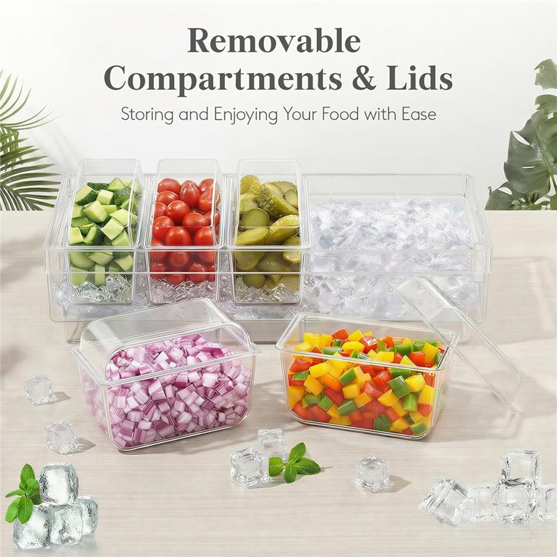 AB46-สำหรับอุปกรณ์บาร์, ภาชนะใ - Garnish Tray Set บทวิจารณ์และราคา