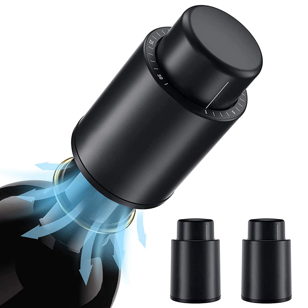 สูญญากาศขวดไวน์ Stopper ปิดผนึ - Wine Preservation Pump บทวิจารณ์และราคา