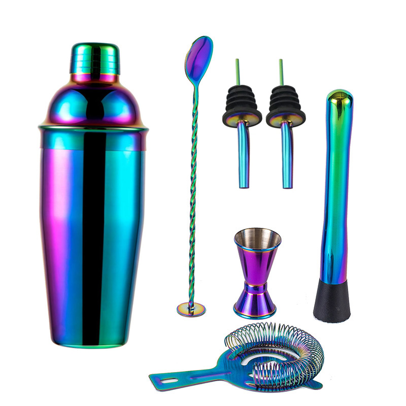 เครื่องปั่นค็อกเทลสีรุ้ง5/7ชิ้ - Boston Shaker Set บทวิจารณ์และราคา