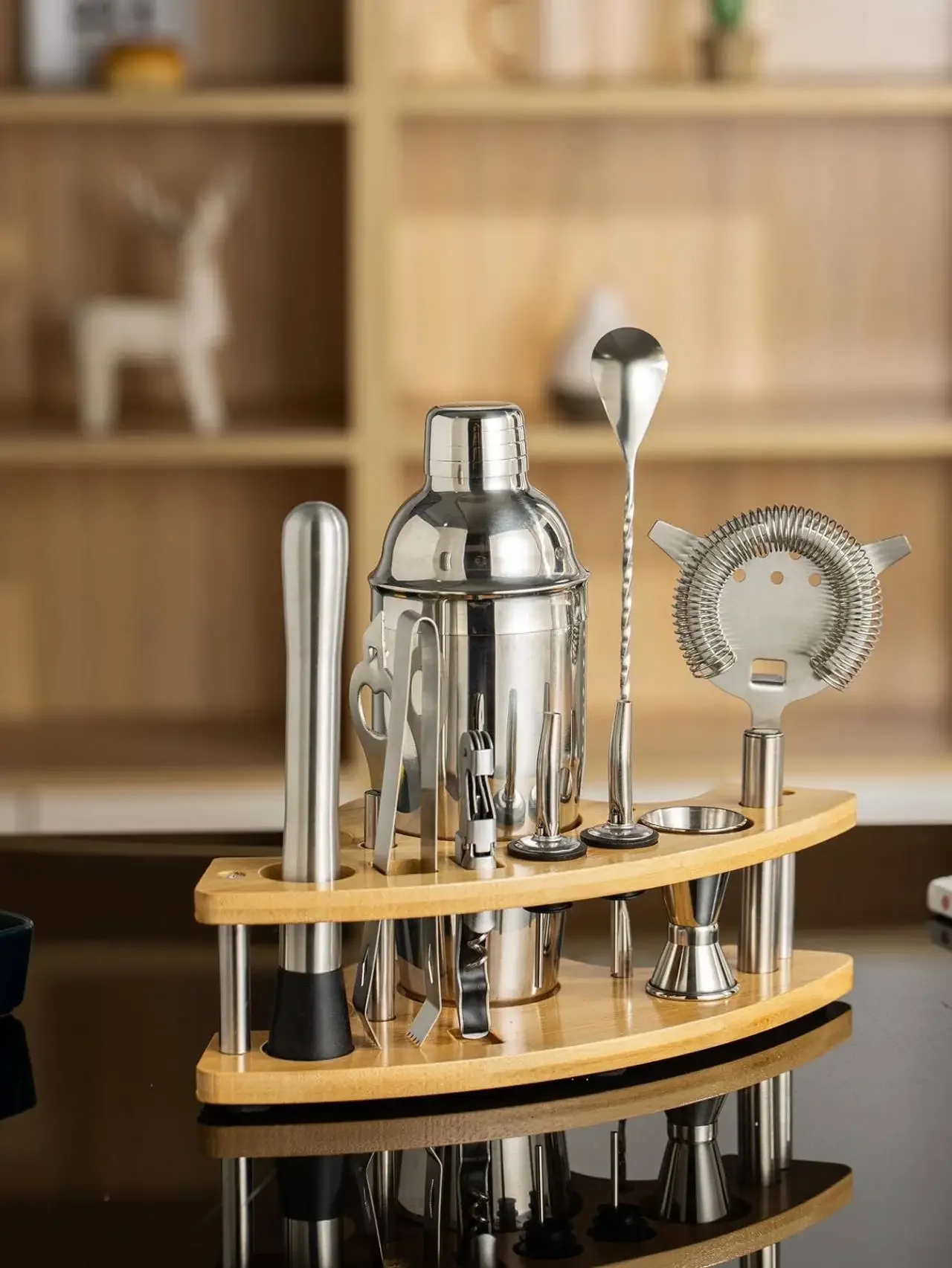 11ชิ้นชุดบาร์เทนเดอร์สแตนเลสพร - Boston Shaker Set บทวิจารณ์และราคา